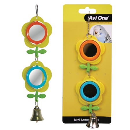 Small Bird Toy Double Buttercup Mirror