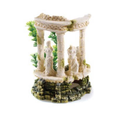 Greek ruin aquarium decoration round 7"