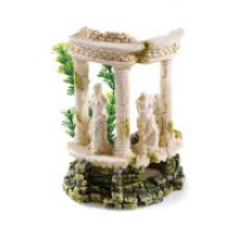 Greek ruin aquarium decoration round 7"