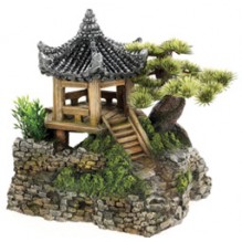 7" pagoda house aquarium decoration